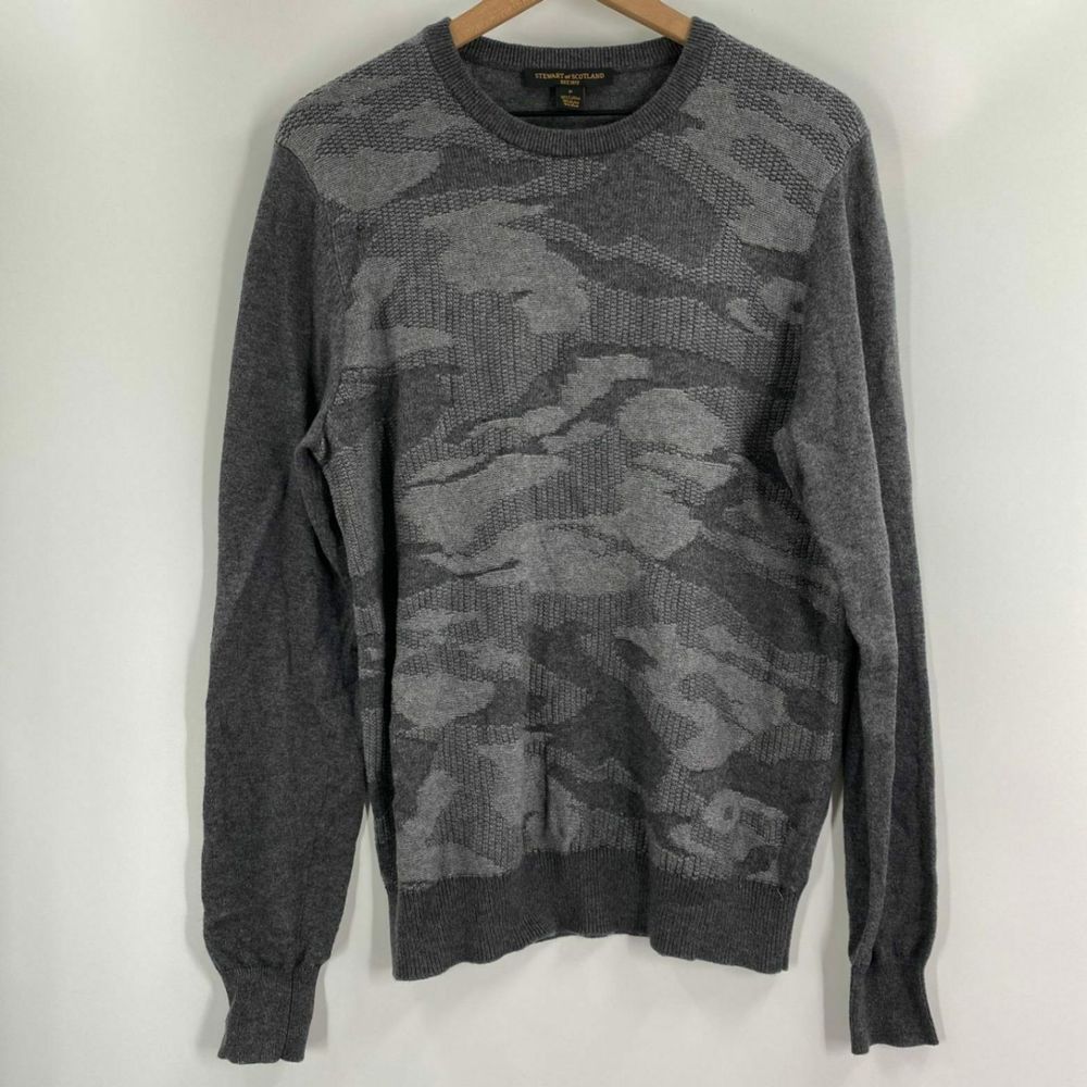 Stewart Of Scotland Crew Neck Camouflage Sweater